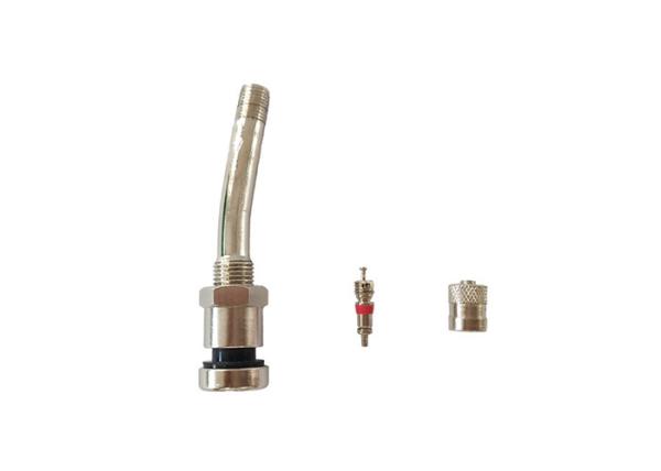 Metal Cap Truck Tire Valve Stems , Brass Valve Stems And Rubber Grommet Seal