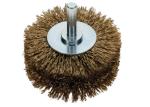 Brass Wire Shaft Mounted Circular Brush 80mm x 6mm Shank
