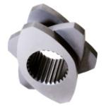 Melting Zone Triple Screw Extruder Screw Elements 30° - 90° Angle Design