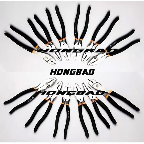 Steel Insulated Combination Pliers Bright Chrome Dipped Handle 6" 8" Wide High Shoulder