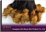 Grade 7A Colored Human Hair Extensions , Spring Curl Virgin Brazilian Hair OEM
