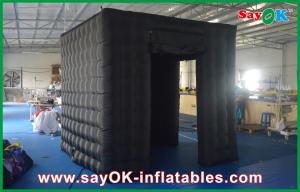 Wholesale Photo Booth Led Lights Black 2 Opening Doors Inflatable Photo Booth Tent For Christmas Decoration from china suppliers