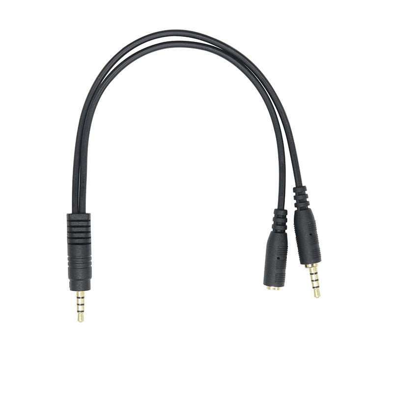 3.5 Stereo Plug To 3.5 Stereo Plug To 4/1 "single Jack End Y Splitter Audio Adapter 2 In 1 Cable Conversion Extension