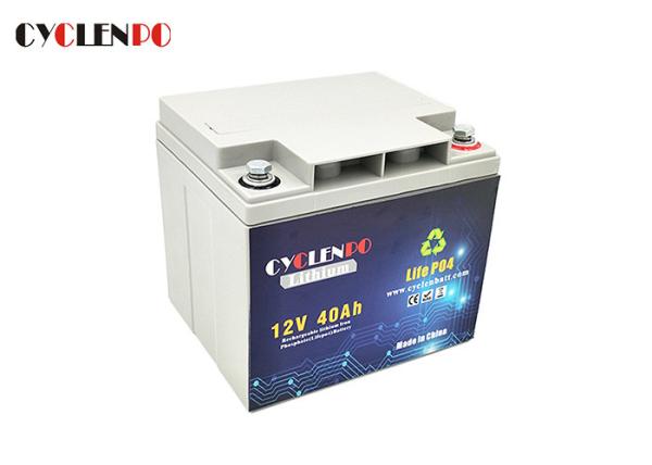 Custom Deep Cycle LiFePO4 Battery 40ah For Motorcycle / Emergency Lighting