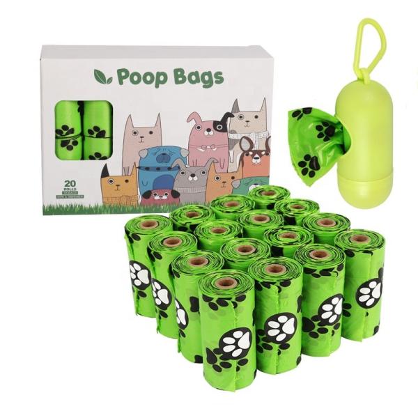 Pink PVA 100% Biodegradable Corn Starch Pet Dog Waste Poop Bag In Roll for Dog