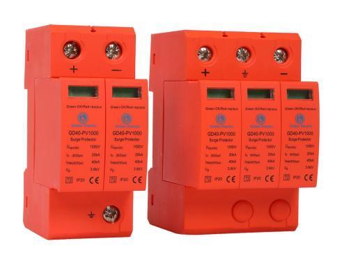 Manufacture DC 2p 3p Surge Protector Device 20-40ka SPD 600V 1000V