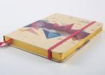 Gold Edge Kraft Cardboard Hard Cover Notebook Perfect Binding And Pendant