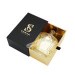 Gold Foil Logo Perfume Sample Box With Ribbon For Luxury Gift Packaging