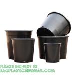 Multi Drainage Holes, Plastic Black Square Plant Flower Nursery Pot, Planter