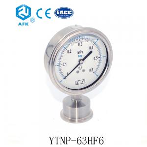 Wholesale 63mm Stainless Steel Sanitary Oil Filled Pressure Gauge from china suppliers
