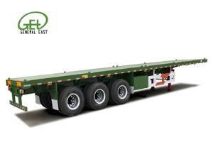 Wholesale 60T Capacity 40ft ISO Flatbed Semi Truck Trailer with 3 Heavy Axles from china suppliers