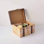 Wholesale Luxury Large Capacity Wooden Gift Box Wood Flap Lid Storage Packaging