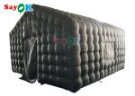 6x5x4mH Inflatable Club Tent Custom Black Large Portable Party LED Lighting