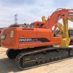 Doosan DH220-7 Backhoe Excavator Used by Skilled Drivers for Engineering