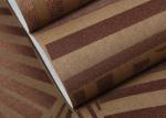 Non - Woven Brown Moistureproof Modern Removable Wallpaper With Dropping Beads
