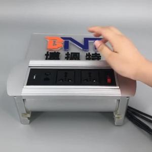Wholesale 110V US power hand overturn conference table socket box with receptacle outlet from china suppliers