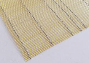 Wholesale Architectural Brass Woven Wire Mesh For Laminated Glass , Gold Color from china suppliers