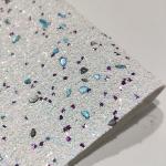 1.2mm 54/55' Fireproof PU Leather Sparkle Glitter Fabric