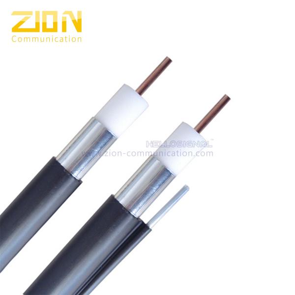 Black Signal Coaxial Cable / Fiber Trunk Cable Aluminum Tube For Broadband