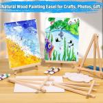 Canvas Art Sets With Wooden Easels Paint Brushes For Acrylic Oil Watercolor