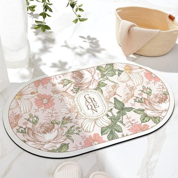 Printing Easy to Clean Household Items Diatom Earth Bath Mat For Hotel Bathroom