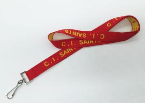 Wholesale Red promotional lanyards with dye sublimation printing for school use from china suppliers