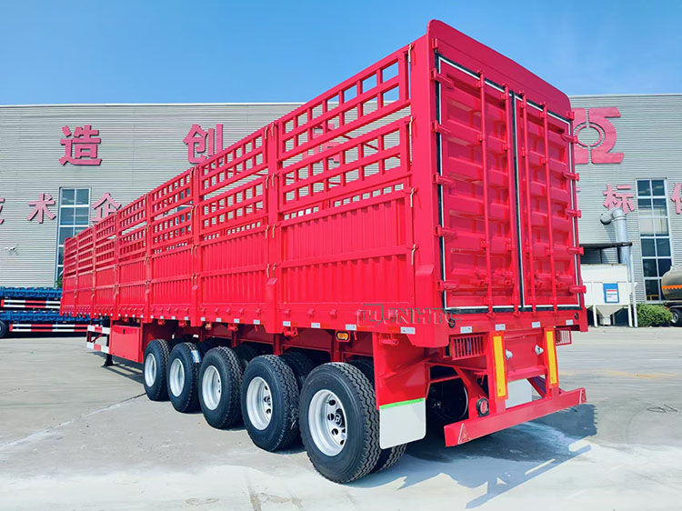 High Strength 3 Axles 4 Axle 5 Axles Customized Bulk Cargo Fence Semi Trailer 16 Meters Cargo Trailer With Tarpaulin