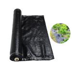 Recyclable Black Plastic Ground Cover , PP Woven Fabric Roll For Agriculture /