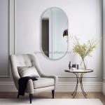 Double-Coated Clear Silver Glass Mirror for Bathroom Living Room Elegant