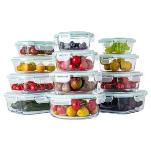 Wholesale Microwave Oven Safe High Borosilicate Glass Lunch Box With Plastic Lid from china suppliers