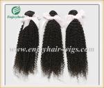 Brazilian 5A virgin remy hair weave ,natural color(can be dye) kinky curly 10''