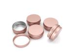 Matte pink Emboss Printing Hair Wax Cosmetic Cream Tin Container Metal Aluminum