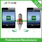 2015 hot selling 5V 3.1A stainless steel dual usb Car Charger
