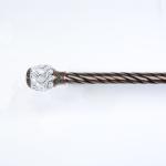 22mm Anti Copper Curtain Pole Set Crystal Decorative Head