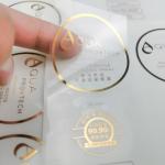 Clear Round Shape Packaging Sticker Labels light membrane hot stamping