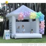 Kids Inflatable Bounce House With Slide Combo Inflatable Wedding Bouncer White