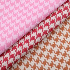 Wholesale Houndstooth PVC Leather For Bags Customized Printed Leather Fabric Material from china suppliers
