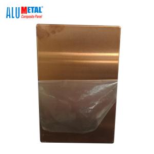 Wholesale 800mm 3200mm Outdoor Brushed Aluminum Composite Panel Brass Finish Odm from china suppliers