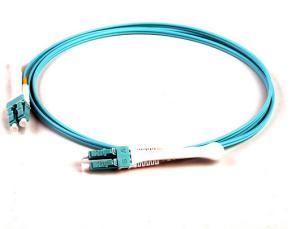 Wholesale OM3 50/125 Fiber Optic Patch Cord , multimode fiber patch cord 5Mtrs PVC aqua cable from china suppliers