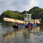 Harvesting Boat For Water Plants And Floating Rubbish