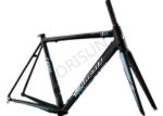 Lightweight Scandium Bike Frame , Black / Orange Full Carbon Road Bike Frame