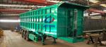 3 Axles Sand Bulk Cargo Carrier Side Rear Dump / Tipping Semi Trailer