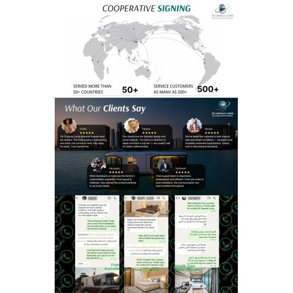 Luxury Bedroom Living Room Modern Prefab Smart Tiny Space Capsule Mobile Modular Container Capsule House Hotel