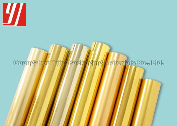 SGS 25 Micron Gold Hot Stamping Foil For PP Synthetic Paper General Paper