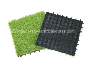 Wholesale Interlocking Artificial Grass Turf Synthetic Grass Tiles 30*30cm 40*40cm 50*50cm from china suppliers