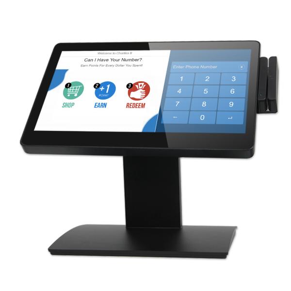 Rohs 13.3 Inch 1366*768 Windows POS System Metal Stand Pos Machine For Retail