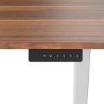 2 Stage Motorized Table Brown Wood Grain Electric Sit Stand Desk for Laptop
