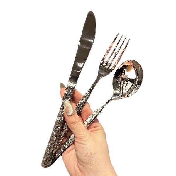 Bestek 4-Person Stainless Steel Cutlery Set Elegant Gold Silverware for