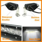 13.5" 5D 60W 5400lm Pro Optic Single Row LED Light Bar Spot Jeep 4WD BOAT ATV 40