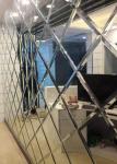 Silver AluminumDecorative Mirror Glass Bathroom Float Beveled Antique Mirror
